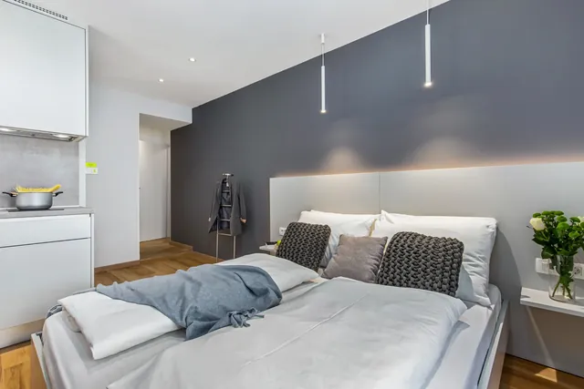 Studio 1 Bett und Küchenzeile